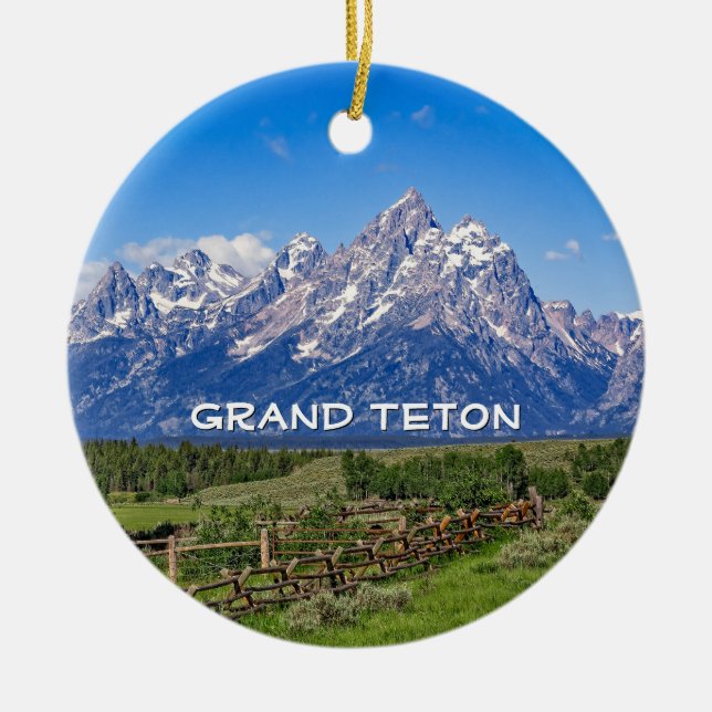 Grand Teton National Park, Wyoming Ceramic Ornament (Front)