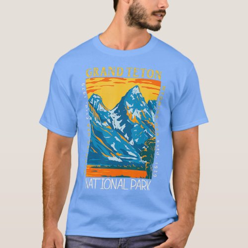 Grand Teton National Park Wyoming Distressed Vinta T_Shirt