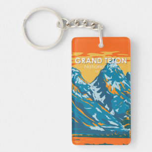 Grand Teton National Park Wyoming Double Sided Keychain