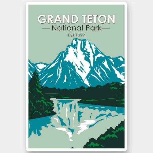 Grand Teton National Park Wyoming Jackson Hole Sticker