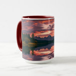 Grand Teton National Park, Wyoming Mug<br><div class="desc">This photo features the Teton Reflection in Snake River at Oxbow Bend at sunset in Yosemite National Park.</div>