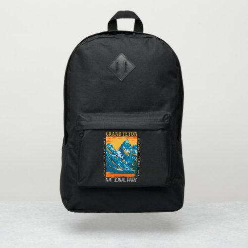 Grand Teton National Park Wyoming Retro Distressed Port Authority Backpack