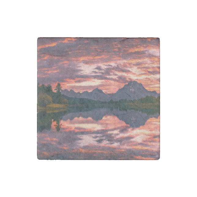Grand Teton National Park, Wyoming Stone Magnet (Front)