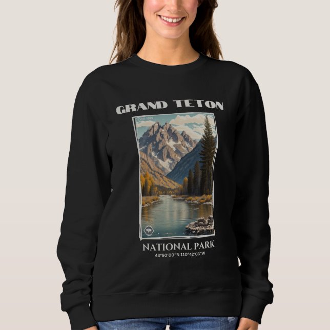 Grand Teton National Park, Wyoming Sweatshirt (Front)