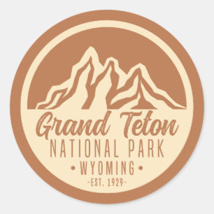 Grand Teton National Park Wyoming USA Classic Round Sticker