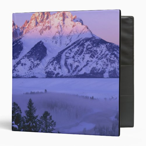 GRAND TETON NATIONAL PARK WYOMING USA Fog  3 Ring Binder