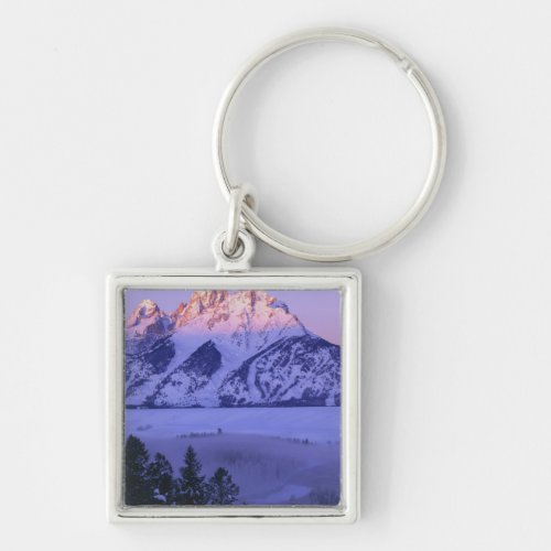 GRAND TETON NATIONAL PARK WYOMING USA Fog  Keychain