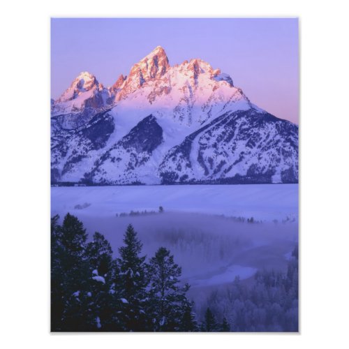 GRAND TETON NATIONAL PARK WYOMING USA Fog  Photo Print