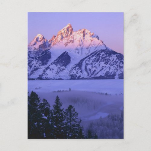 GRAND TETON NATIONAL PARK WYOMING USA Fog  Postcard