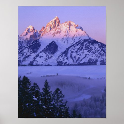 GRAND TETON NATIONAL PARK WYOMING USA Fog  Poster