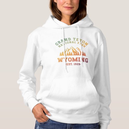 Grand Teton National Park Wyoming USA Gradient Hoodie