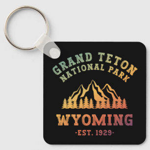 Grand Teton National Park Wyoming USA Gradient Keychain