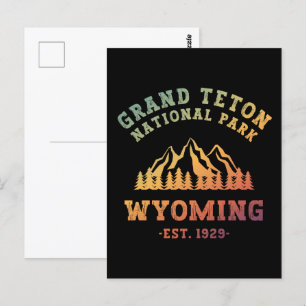 Grand Teton National Park Wyoming USA Gradient Postcard