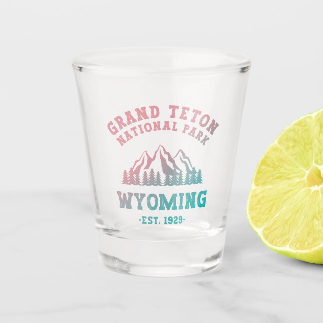 Grand Teton National Park Wyoming USA Gradient Shot Glass (Front)