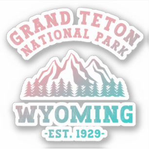 Grand Teton National Park Wyoming USA Gradient Sticker