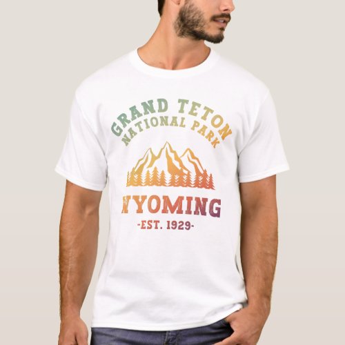 Grand Teton National Park Wyoming USA Gradient  T_Shirt