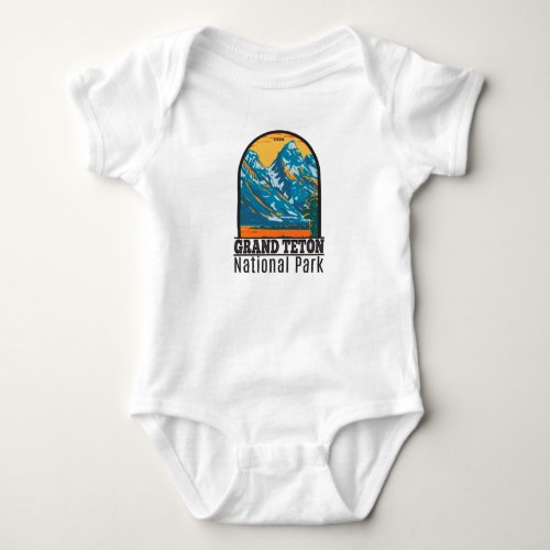 Grand Teton National Park Wyoming Vintage  Baby Bodysuit