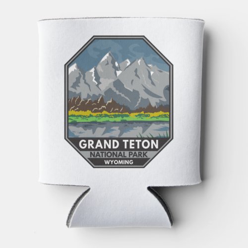 Grand Teton National Park Wyoming Vintage  Can Cooler