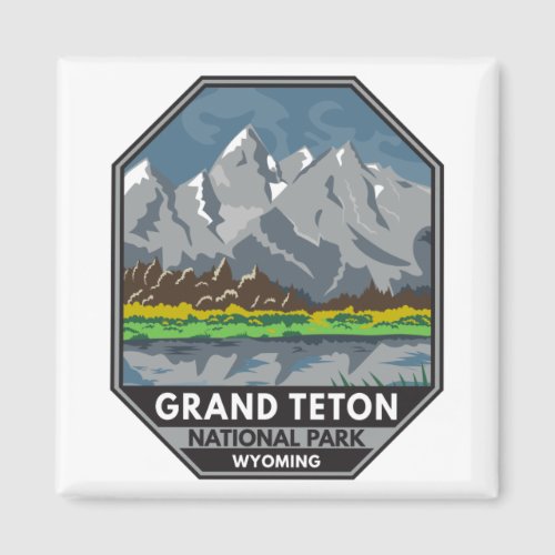 Grand Teton National Park Wyoming Vintage  Magnet