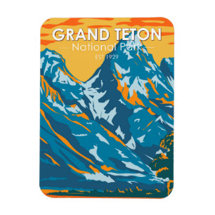 Grand Teton National Park Wyoming Vintage Magnet