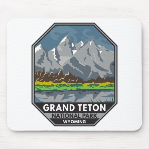 Grand Teton National Park Wyoming Vintage  Mouse Pad