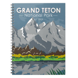 Grand Teton National Park Wyoming Vintage Notebook