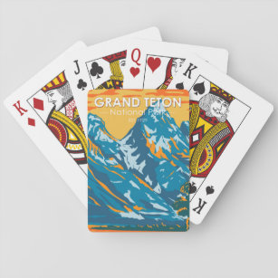 Grand Teton National Park Wyoming Vintage  Playing Cards