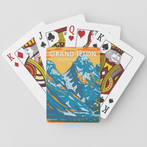 Grand Teton National Park Wyoming Vintage  Playing Cards