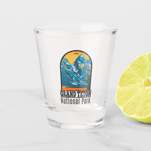 Grand Teton National Park Wyoming Vintage Shot Glass