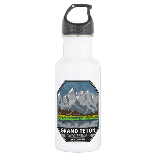 Grand Teton National Park Wyoming Vintage Stainless Steel Water Bottle