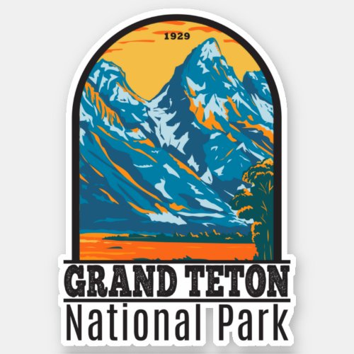 Grand Teton National Park Wyoming Vintage Sticker