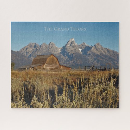 Grand Teton National Park Wyoming with Barn Jigsaw Puzzle