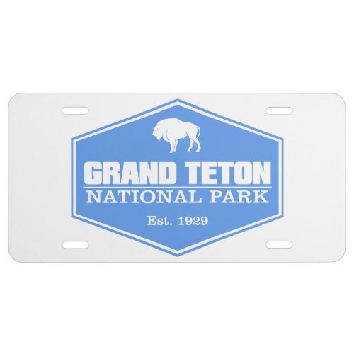 Grand Teton NP 3 License Plate