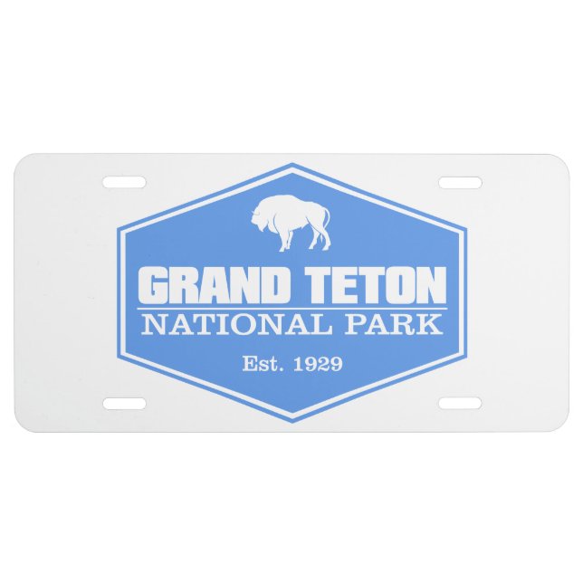 Grand Teton NP 3 License Plate (Front)