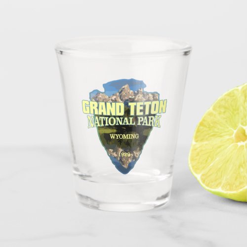 Grand Teton NP arrowhead Shot Glass