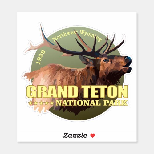 Grand Teton NP elk Sticker