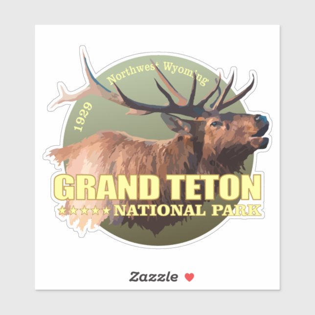 Grand Teton NP (elk) Sticker (Sheet)