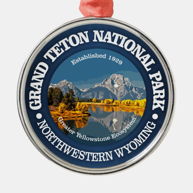 Grand Teton NP Metal Ornament (Front)