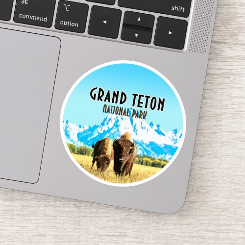 Grand Teton Park Wyoming Vintage Travel Sticker