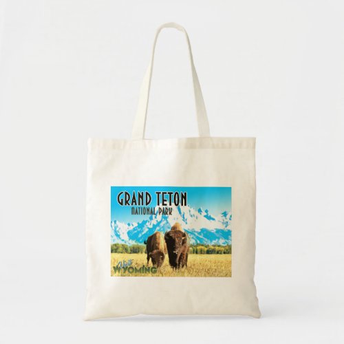 Grand Teton Park Wyoming Vintage Travel Tote Bag