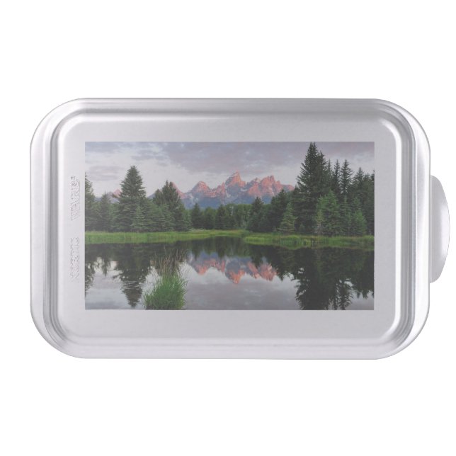 Grand Teton Reflections Over the Beaver Pond Cake Pan (Front)