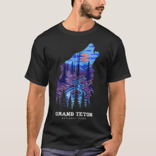 Grand Teton Reminder National Park Wolf Souvenir T-Shirt