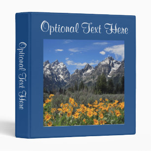 Grand Teton Springtime Souvenir Photo 3 Ring Binder