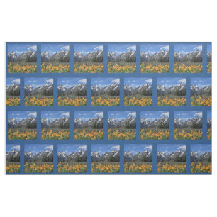 Grand Teton Springtime Souvenir Photo Fabric
