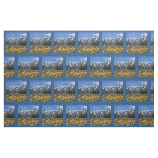 Grand Teton Springtime Souvenir Photo Fabric