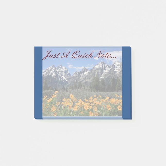 Grand Teton Springtime Souvenir Photo Post-it Notes (Front)