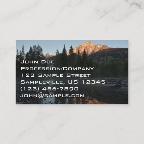 Grand Teton Sunrise at Cottonwood Creek Business Card