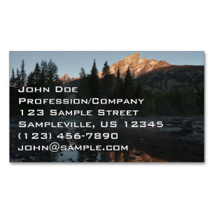 Grand Teton Sunrise at Cottonwood Creek Business Card Magnet