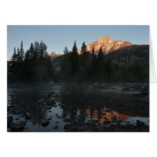 Grand Teton Sunrise at Cottonwood Creek Card (Front Horizontal)