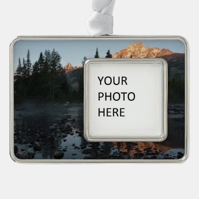 Grand Teton Sunrise at Cottonwood Creek Christmas Ornament (Front)